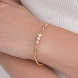 Slim Diamond Bracelet in Gold for Women