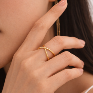 Pure GOLD Cross Ring for Women