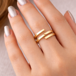 Pure GOLD Multi Linear Ring for Women