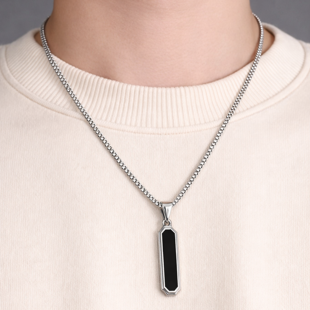 Silver Pendant Chain Neclace for Men