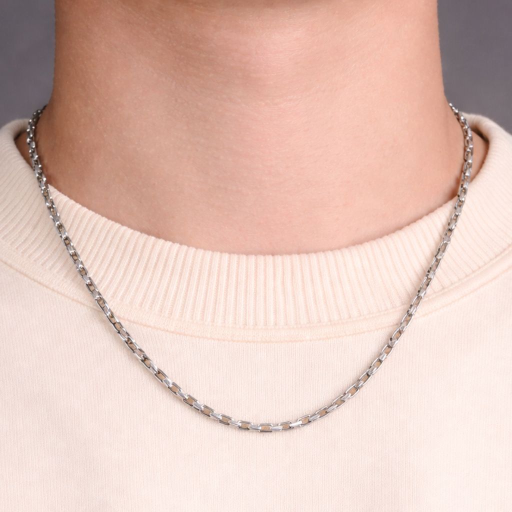Silver Pendant Chain Neclace for Men